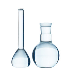 The glass bulb. Chemical flask. Chemical vessels. Glassware.