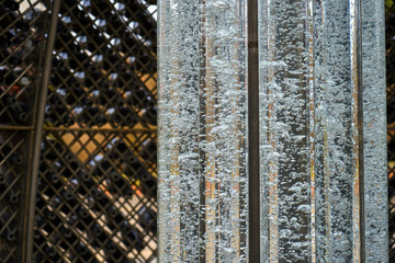 Image of a glass tube with air bubbles.