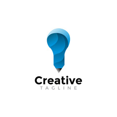 light bulb, idea logo design. modern icon, template symbol vector