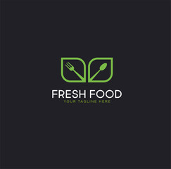 Fresh food logo template