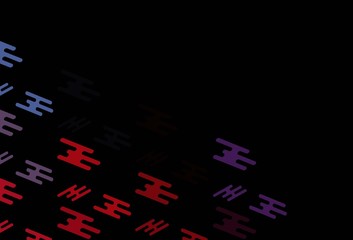 Dark Blue, Red vector texture with colorful lines.