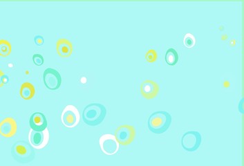 Light Green, Yellow vector cover with spots.