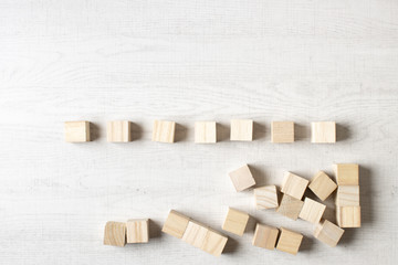 7文字スペース 木製ブロック