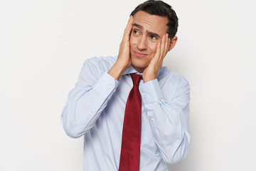 young businessman with headache