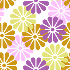 Gold Chrysanthemum crest Japanese style pattern