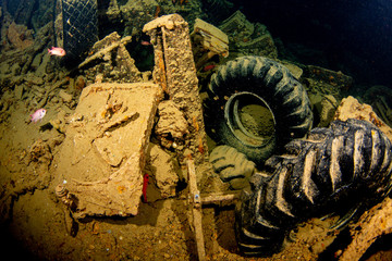 Wreck in ocean