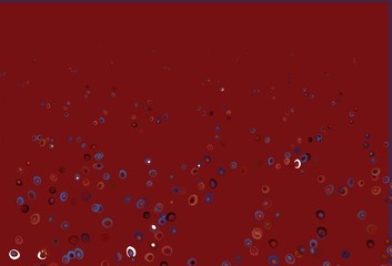Light Blue, Red vector texture with disks.