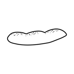 Vector illustration of loaf and bun icon. Set of loaf and part stock symbol for web.