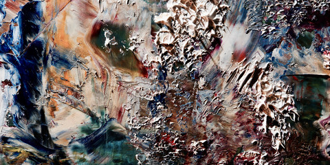 Colorful abstract background wallpaper. Modern motif visual art.  Mixtures of oil paint. Trendy...