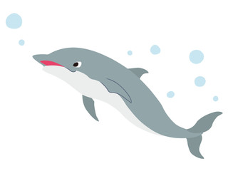 シンプルなイルカのイラスト