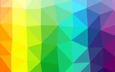 Obraz premium Light Multicolor, Rainbow vector abstract polygonal texture. Shining illustration, which consist of triangles. Template for your brand book.