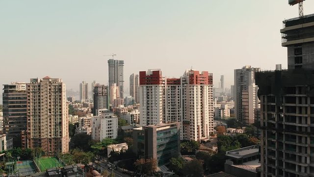 India, Stunning Aerial view, Mumbai City, Maharashtra, India