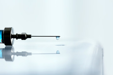 vintage syringe medicine, concept vaccine, injection, drug
