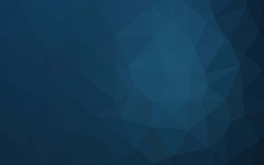Obraz premium Dark BLUE vector polygonal background. A completely new color illustration in a vague style. Template for your brand book.