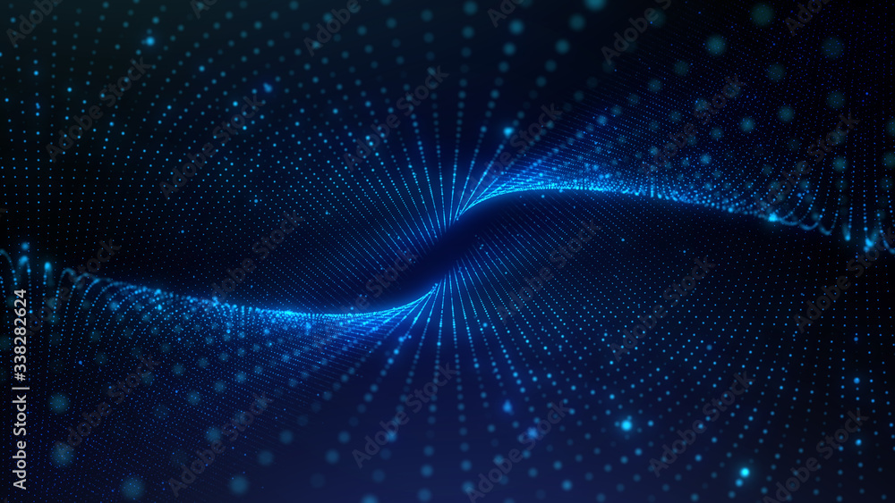 Poster abstract beautiful technology particle grid background head up display and User Interface element