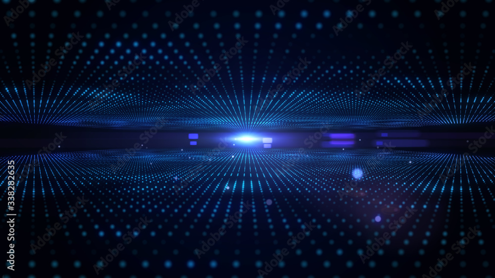 Poster abstract beautiful technology particle grid background head up display and User Interface element