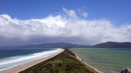 Different situation of two ocean from the neck lookout, Bruny Island