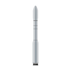 Space rocket vector icon.Cartoon vector icon isolated on white background space rocket.