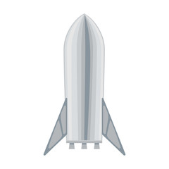 Space rocket vector icon.Cartoon vector icon isolated on white background space rocket.