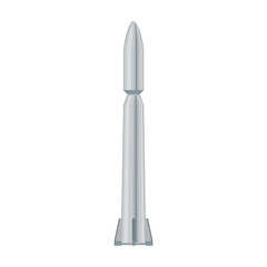 Space rocket vector icon.Cartoon vector icon isolated on white background space rocket.