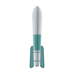 Space rocket vector icon.Cartoon vector icon isolated on white background space rocket.