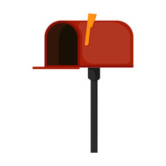 Mailbox vector icon.Cartoon vector icon isolated on white background mailbox.