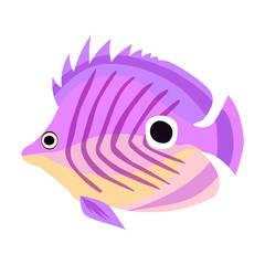 Tropical fish vector icon.Cartoon vector icon isolated on white background tropical fish.