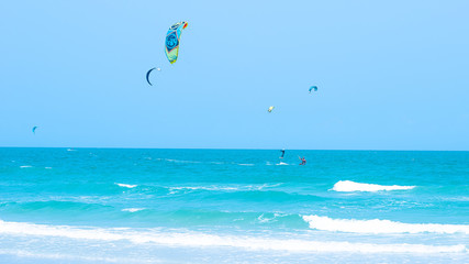 Kitesurfing Thailand Hua hin on a Sunny day