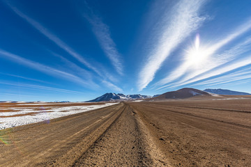 Unterwegs mit dem Auto in Chile.