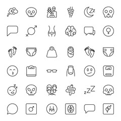 People line icon set.