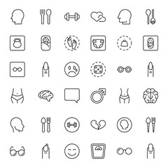 People line icon set.