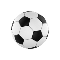 Football ball on white background. 3D illustration.