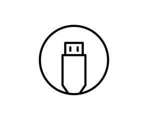Usb line icon