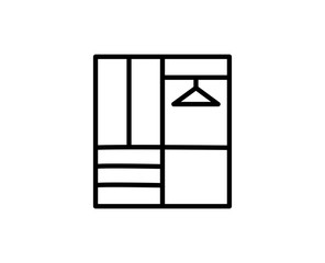 Wardrobe line icon
