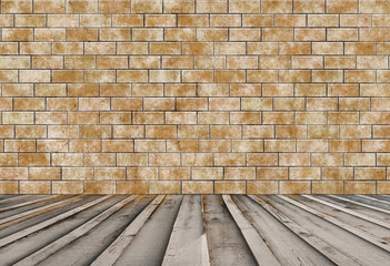 old room with brick wall