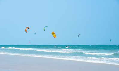 Kitesurfing Thailand Hua hin on a Sunny day