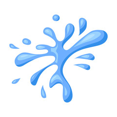 Fototapeta premium Water splash vector icon.Cartoon vector icon isolated on white background water splash.