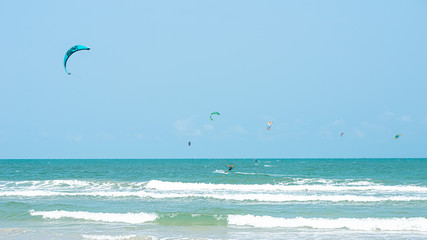 Kitesurfing Thailand Hua hin on a Sunny day