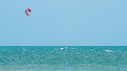 Kitesurfing Thailand Hua hin on a Sunny day