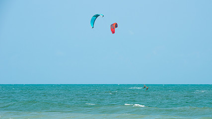 Kitesurfing Thailand Hua hin on a Sunny day