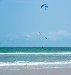 Kitesurfing Thailand Hua hin on a Sunny day