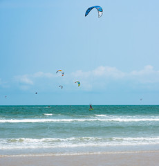 Kitesurfing Thailand Hua hin on a Sunny day