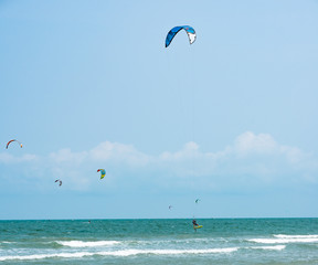 Kitesurfing Thailand Hua hin on a Sunny day
