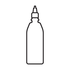 Ketchup vector icon.Outline vector icon isolated on white background ketchup.