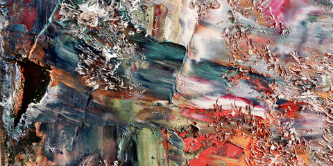 Colorful abstract background wallpaper. Modern motif visual art.  Mixtures of oil paint. Trendy...