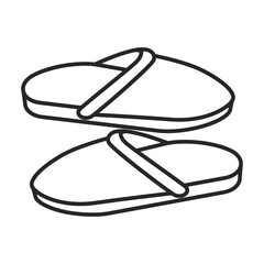 Shoe vector icon.Outline vector icon isolated on white background shoe.