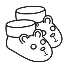 Shoe vector icon.Outline vector icon isolated on white background shoe.