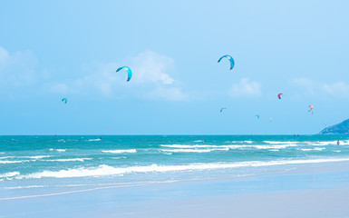 Kitesurfing Thailand Hua hin on a Sunny day