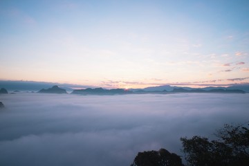 sunrise in the mountains