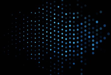 Dark BLUE vector cover with spots.